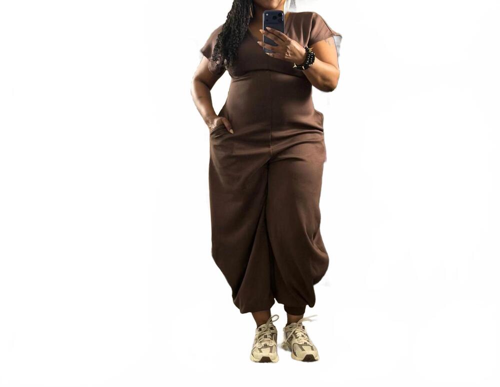 NEW FANCY DREAM USA always ready jumpsuit in brown